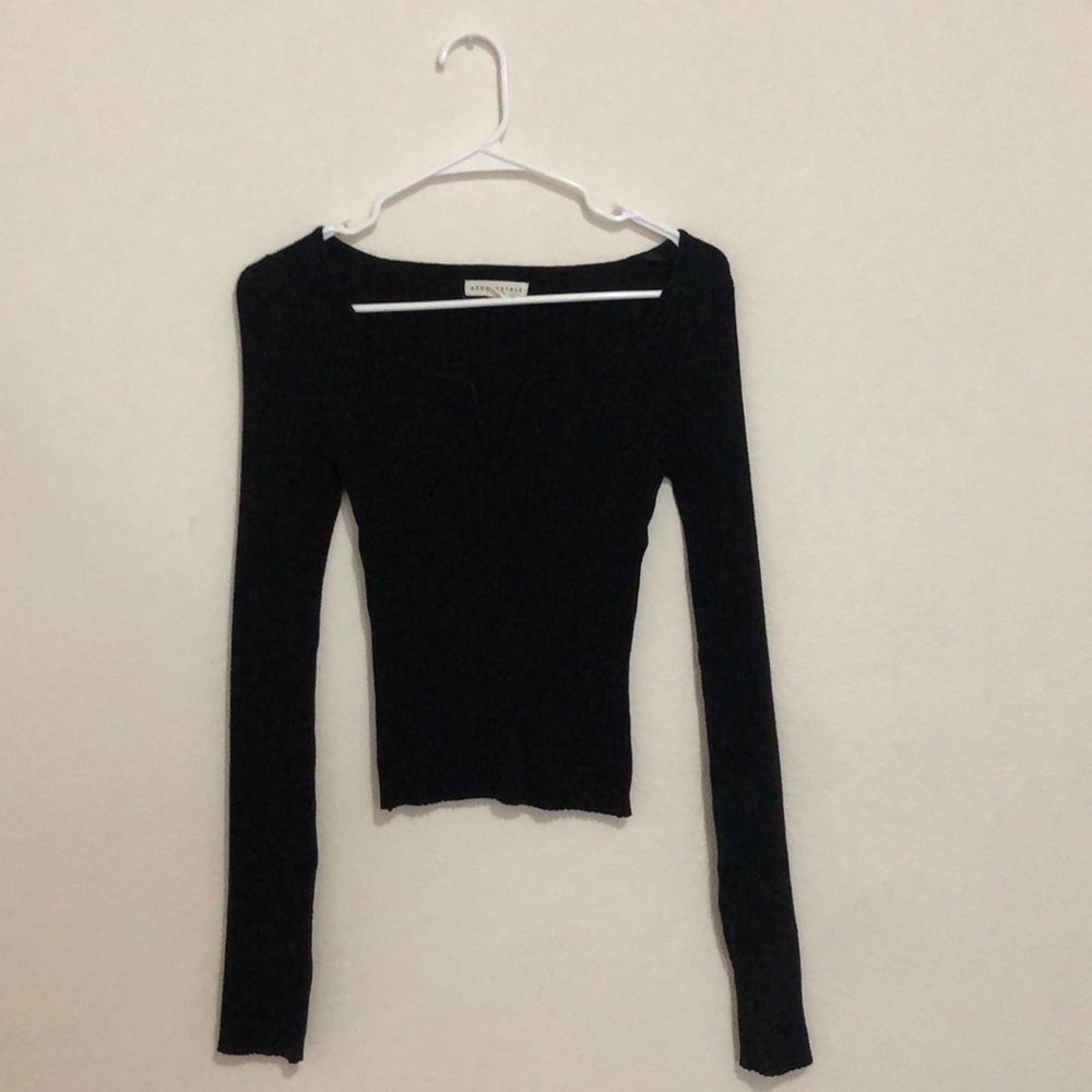 Aeropostale sweater wired deep V plunge